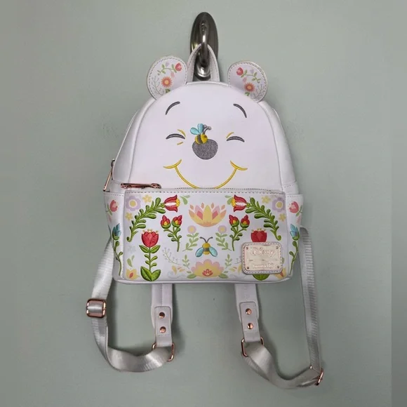 Loungefly X Disney Winnie The Pooh Cosplay Folk Floral Mini Backpack - Picture 3 of 15